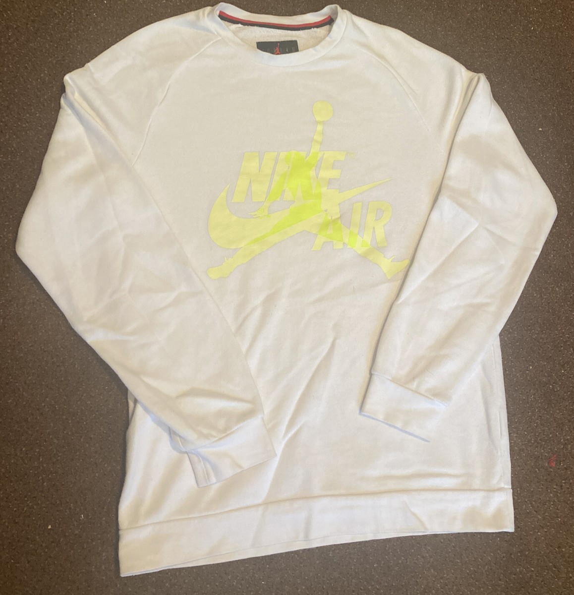 Nike jordan jumpman Classics Crew fleece Sweatshirt White Medium