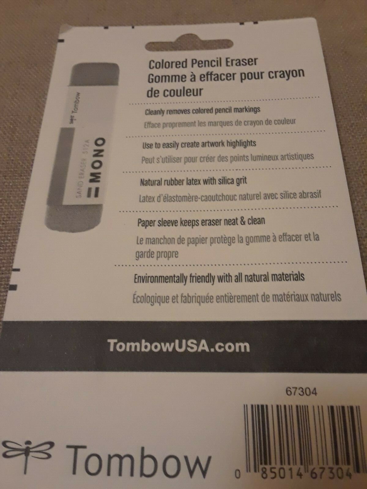 Tombow Silica Grit Colored Pencil Eraser (Pack of 2)
