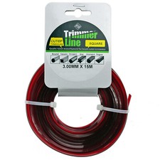 15m 3mm Strimmer Spool Line Square for MCCULLOCH 4300 4330 4600 Trimmer 0.37 per metre