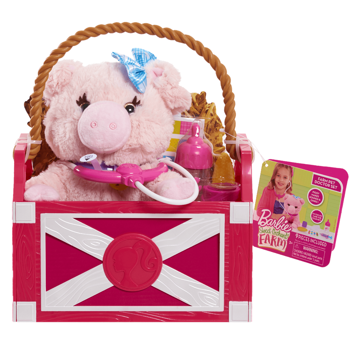 Barbie Doctor Vet Plush Pig Sweet Orchard Farm Lights Sounds - Main Image