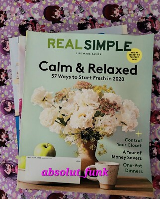 REAL SIMPLE Magazine Jan 2020-March 2020, Back Issues