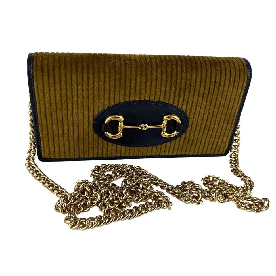 Sac bandoulière portefeuille chaîne amovible marron Gucci Horsebit 1955 pour femme taille S