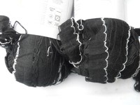 Fil Katia Ronda Yarn Ribbon, Railroad, 2 Sk 100g Ea Color 203 Black, White Fil Katia Ronda Yarn Ribbon, Railroad, 2 Sk 100g Ea Color 203 Black, White