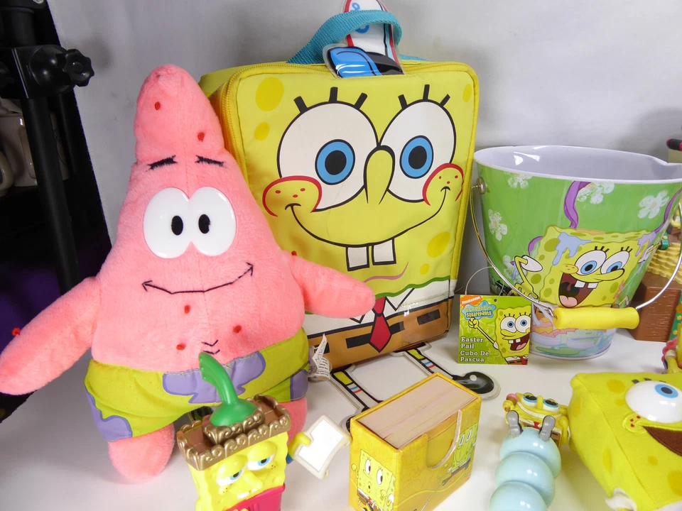 Lote de 30 Figuras de Acción Bob Esponja Pantalones Cuadrados Juguetes Coleccionables Banco Almuerzo Pálido Foto 3 de 4