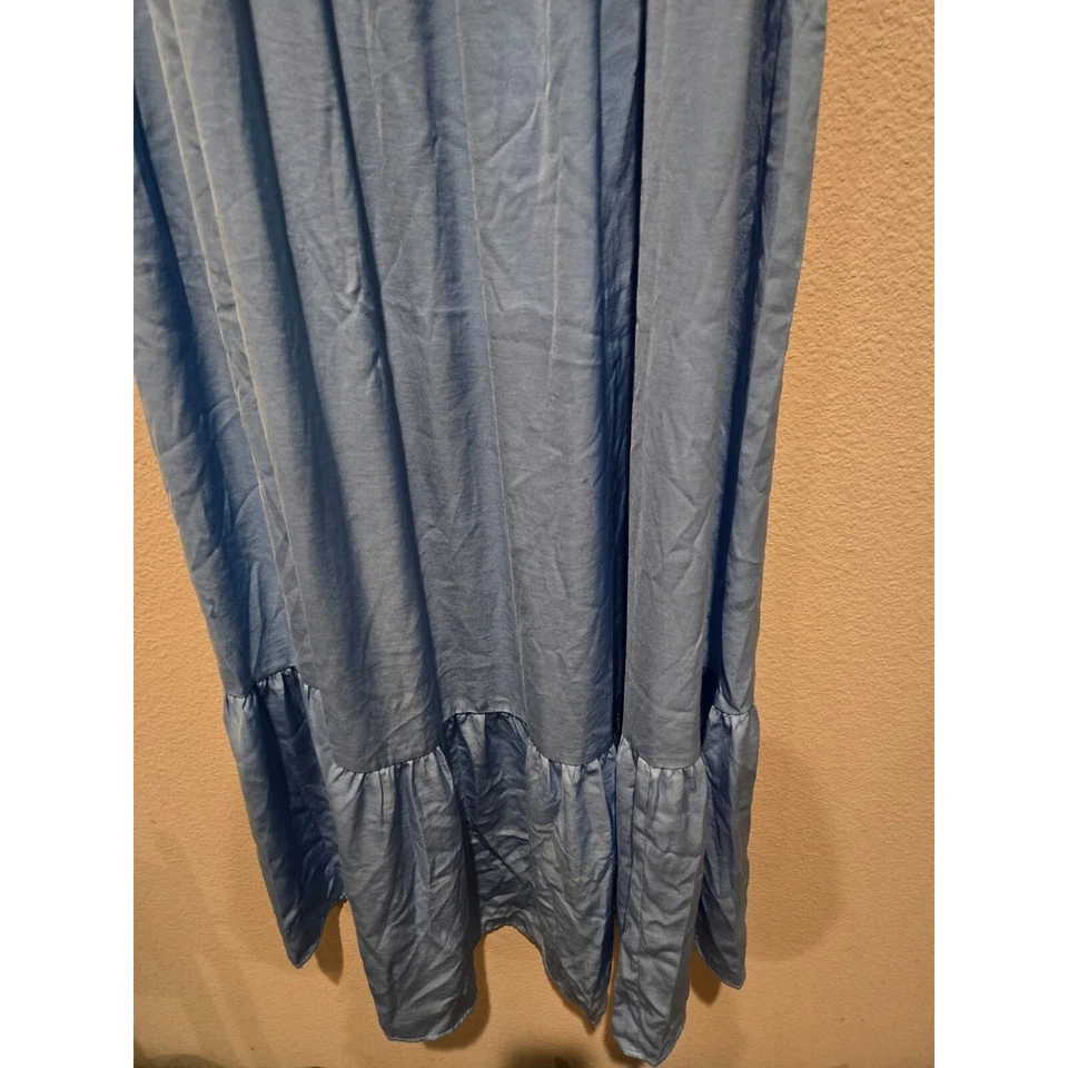 Ingrid + Isabel Women's XL Blue Smocked Midi Sundress Casual Summer Dress - Image 3 of 4