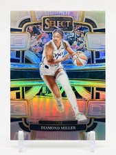 DIAMOND MILLER Silver Prizm Concourse #25 2024 Panini Select WNBA Lynx