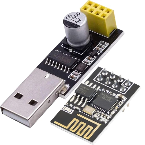 ESP8266 ESP-01S mit USB-Adapter WLAN WiFi Modul kompatibel mit Arduino