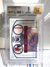 Topps 2006 Bowman Sterling Cole Hamels RC Auto Patch #BS-CH /199 BGS 9 10