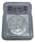 ICG MS 70 First Day of Issue 2011 S San Francisco 25th Anniversary Silver Eagle