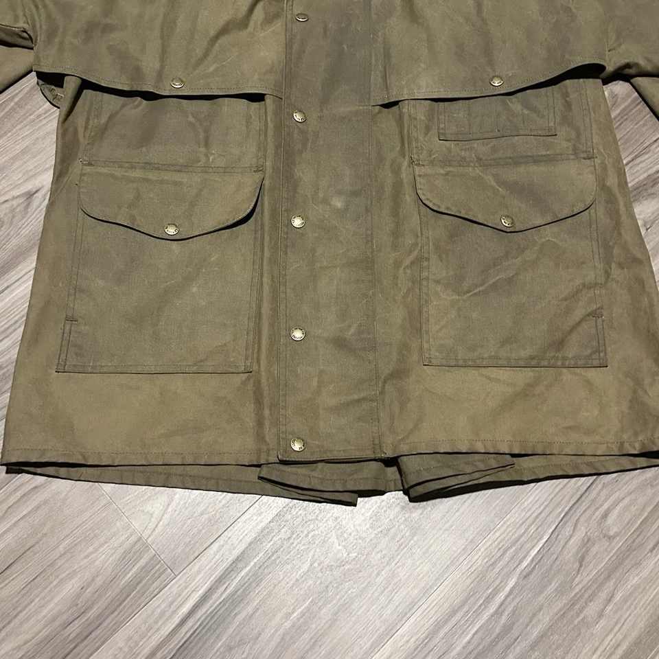 Vtg FILSON Jacket 461N Shelter Cloth Wax Packer Hunting Field Coat Vintage Green - Image 2 of 4