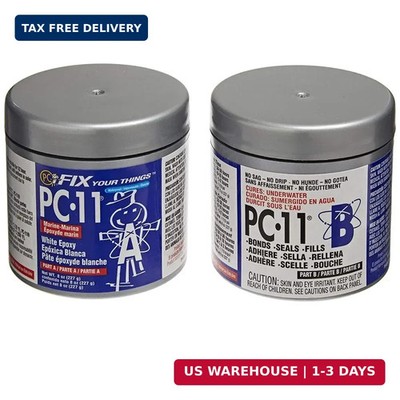 PC-Products PC-11 Epoxy Adhesive Paste, Two-Part Marine Grade, 1/2lb in Two Cans