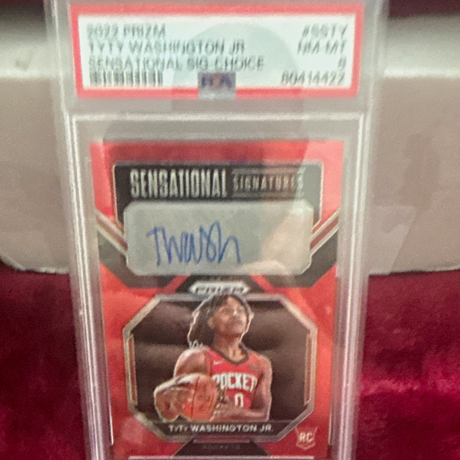 Panini 2022-23 Prizm TyTy Washington Jr. SS-TYW Choice RC Auto PSA 10 view 1
