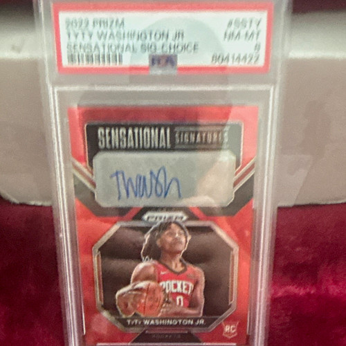 Panini 2022-23 Prizm TyTy Washington Jr. SS-TYW Choice RC Auto PSA 10