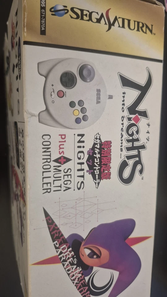 Sega Saturn Nights Into Dreams... Paquete de Navidad Controlador y caja solamente! Foto 3 de 4