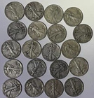 $10 Face Value Roll of 20 90% Silver Walking Liberty Half Dollars  Full Dates