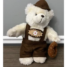 Heartwarmers Bavarian Teddy Bear W/ Pretzel Plush