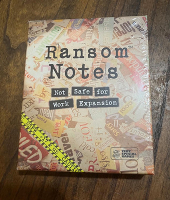 Ransom Notes,Not Safe for Work Expansion - Magnet Party Game SEALED/NEW