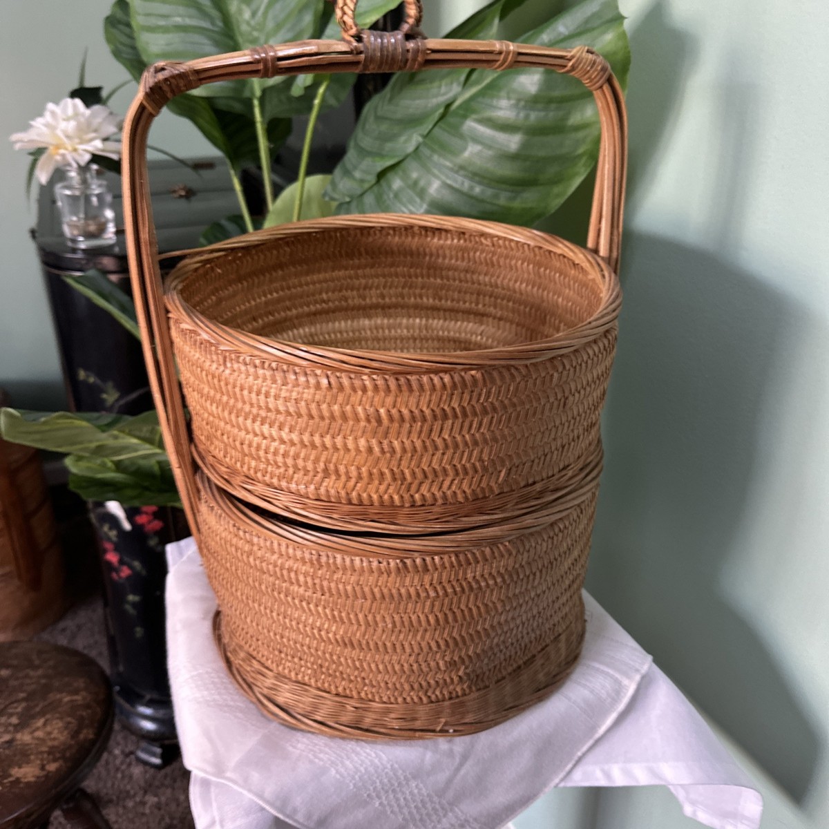 antique chinese basket/アンティークチャイニーズバスケット antique Chinese wedding basket – 86 Vintage