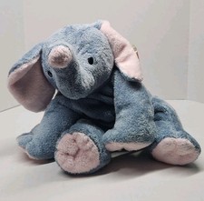 ty Pluffies Winks The Gray Pink Elephant With Ear Tag GOOD USED CONDITION