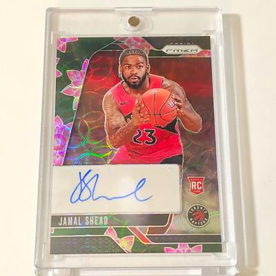 Panini 2024-25 Prizm Jamal Shead Raptors #RSI-JSR RC Auto /18 Lotus Flower