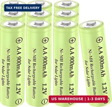 10 Packs 1.2V AA 900mAh Nickel Metal Hydride NiMh Rechargable Batteries for Outd 2.01 per gallon