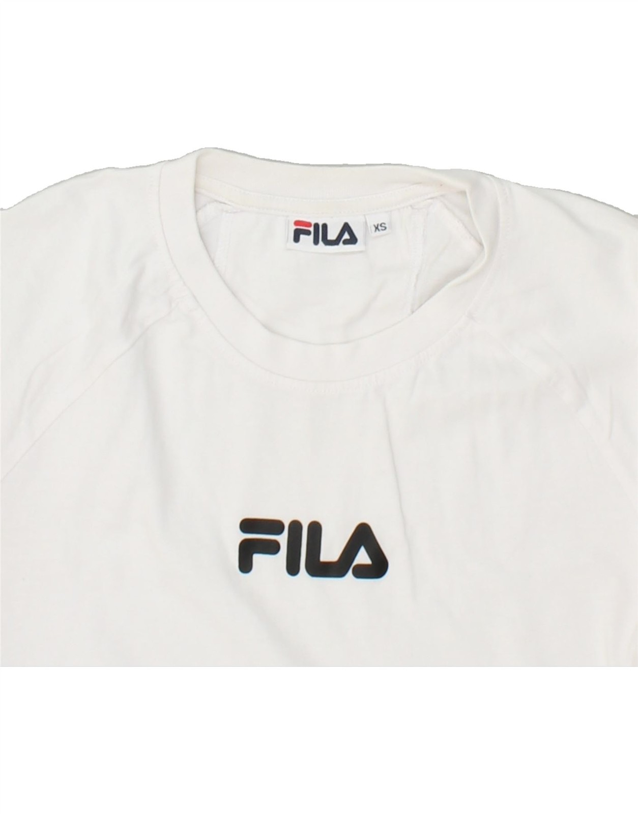 T shirt uomo FILA grafica top XS bianco colorblock BQ18