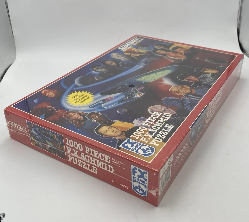 Rompecabezas Star Trek Next Generation 1000 piezas F.X. Schmid EE. UU. Vintage 1993 SELLADO. Foto 3 de 4