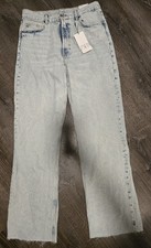 Women's Zara Jeans Size 10 Light Wash Straight Leg