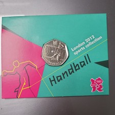 2011 50P FIFTY 50 PENCE OLYMPIC COIN PACK BRILLIANT UNCIRCULATED BU ~ HANDBALL