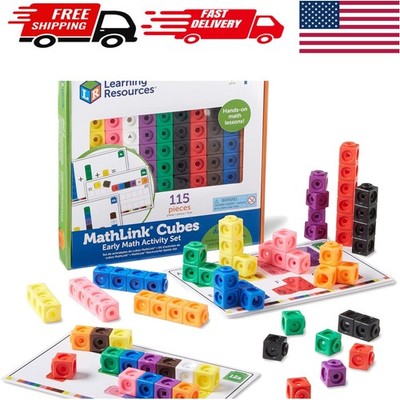 Interactive MathLink Cube Set with Activity Guide - Fun Learning for Ages 4+