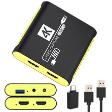HDMI Capture Card for OBS Streaming, 1080P 60FPS, Yellow  USB 3.0 plug and p...