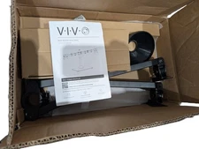 VIVO STAND-V002FG Dual Monitor Desk Stand Free Standing VESA Mount Adjustable