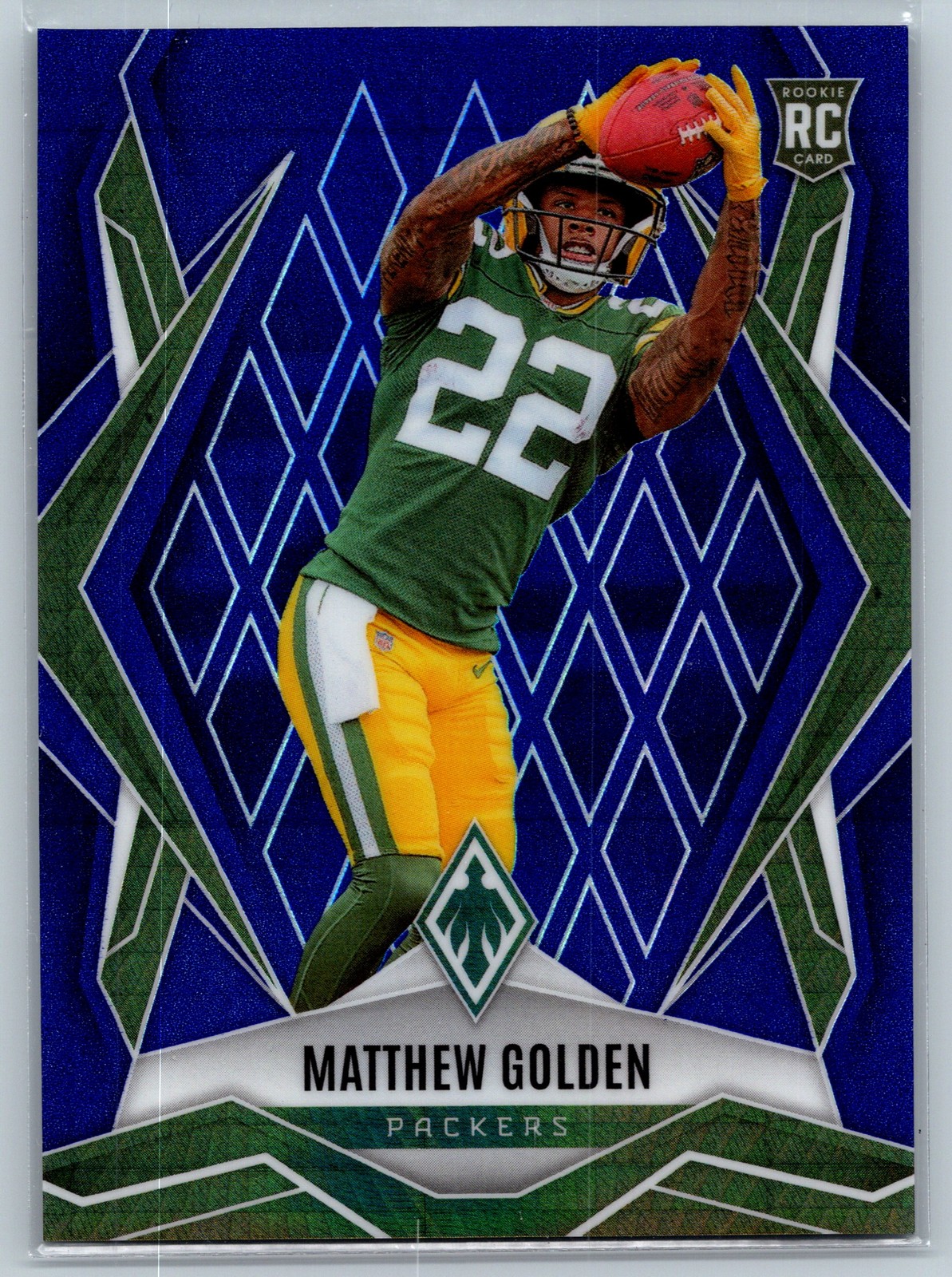 Matthew Golden - #174 2025 Panini Phoenix Blue Hyper Prizm Rookie #/199 - 3B