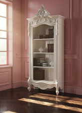 White French Style Carved Open Bookcase Storage Display