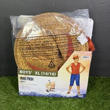Netflix One Piece Monkey D. Luffy Child Costume Vest Shorts Hat X-Large 14/16