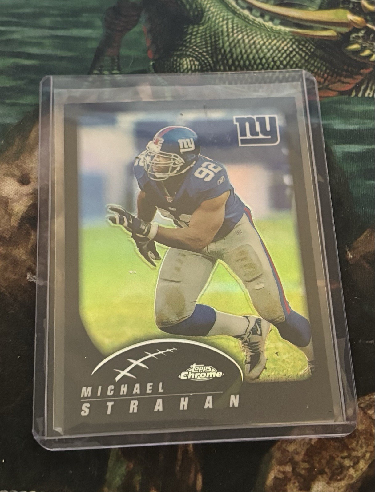 2002 Topps Chrome - Michael Strahan #20 Black Refractor /599