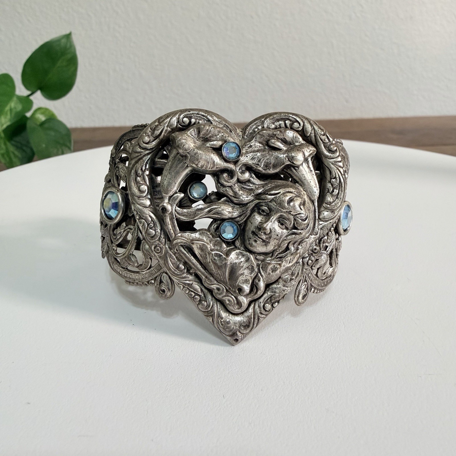Vintage KIRKS FOLLY Fairy Cuff Bracelet Wide Rare