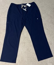 NEW FIGS Cairo Cargo Scrub Pants Men's 2XL Regular Navy Blue Zip Fly NWT