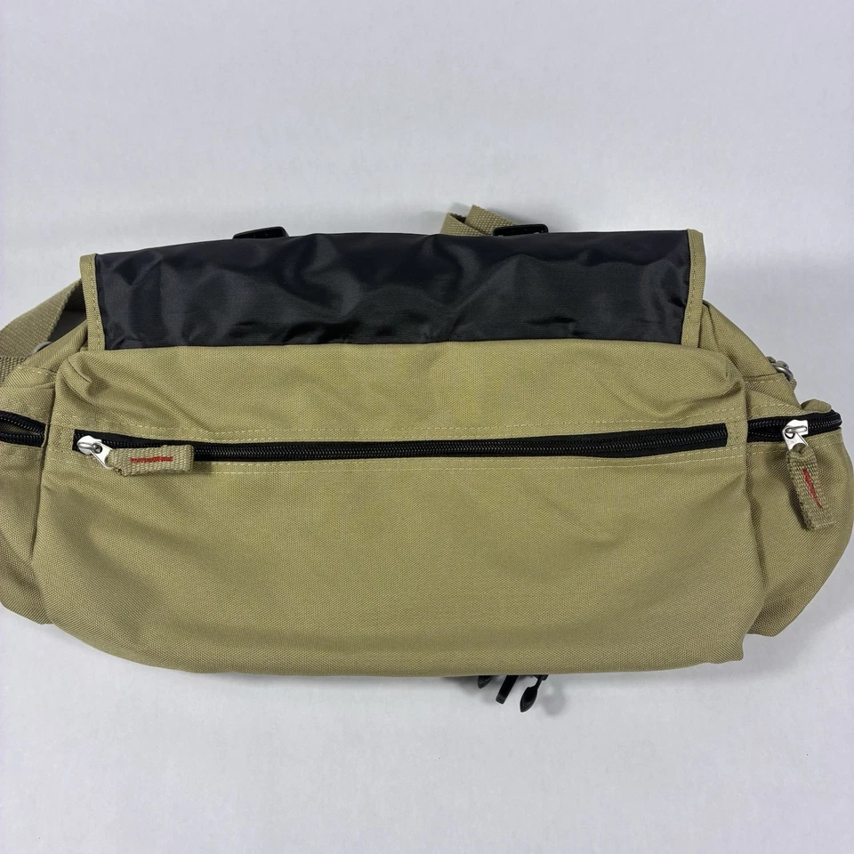 Bolsa carteiro Everest tiracolo lona verde alça ajustável vários bolsos - Imagem 3 de 4