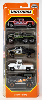 2022 Matchbox MBX Off Road 5-Pack | Chevrolet | Ram | GMC | Jeep