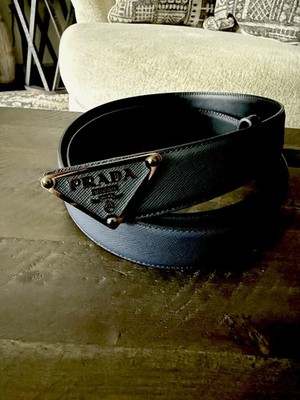 Prada Triangle Logo Belt Man Size 44/110 | eBay
