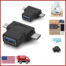 Portable USB 3.0 OTG Adapter for Micro USB and Type C Connection 2 Pack