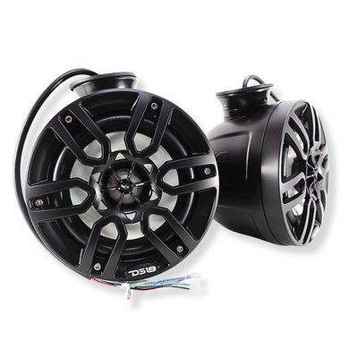 6.5'' 100 Watt RMS 4-Ohm Marine Pod Black Speakers LED Pair NXL-PS6BK DS18