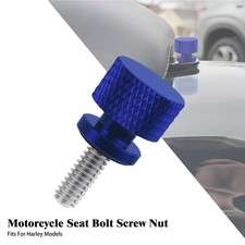 Blue Rear Fender Passenger Seat Bolt Screw Nut Set For Harley Softail Sportster