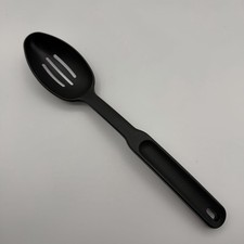 Pampered Chef Nylon Slotted Serving Cooking Spoon Black Made In USA EUC