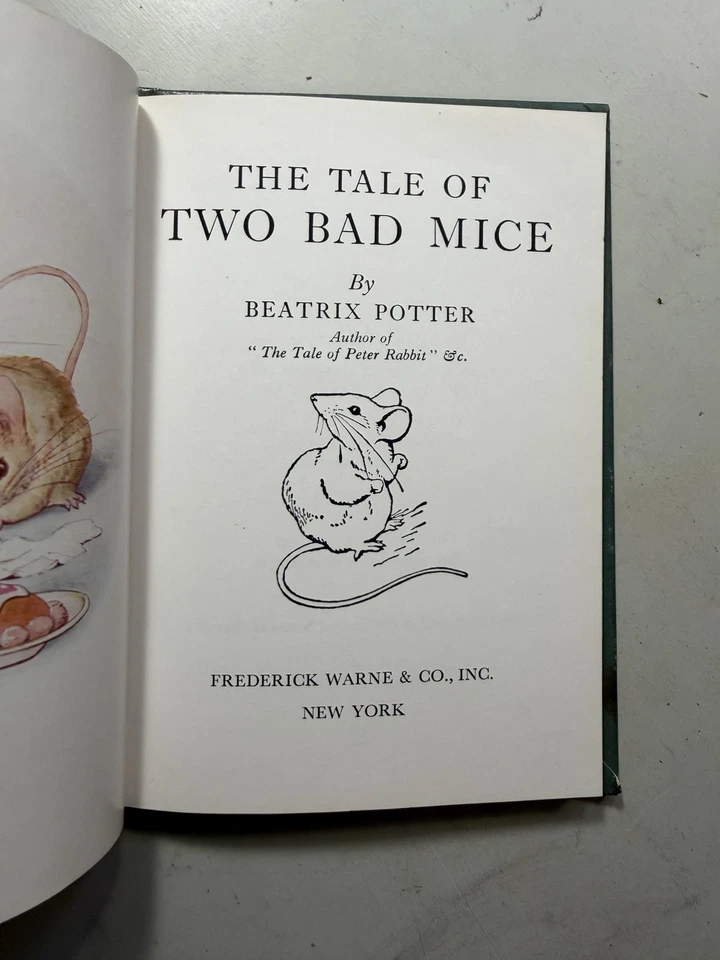 The Tale Of Two Bad Mice 1904 - Beatrix Potter Hardcover- First American Edition Foto 2 de 3