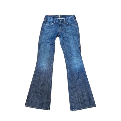 7 For All Mankind Women's Bootcut Jeans Blue Size 25 "A" Pocket - Picture 2 of 7