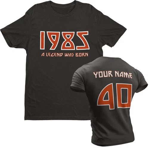 Camiseta 40ª 1985 Nació una leyenda con nombre en la espalda para regalo de cumpleaños 2025 - Imagen 1 de 15