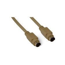 15ft Keyboard Mouse Cable Mini DIN6 Male to Male PS2 - Beige