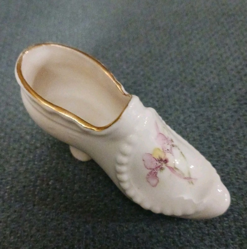 Vintage Porcelain Ladies Shoe Figurine